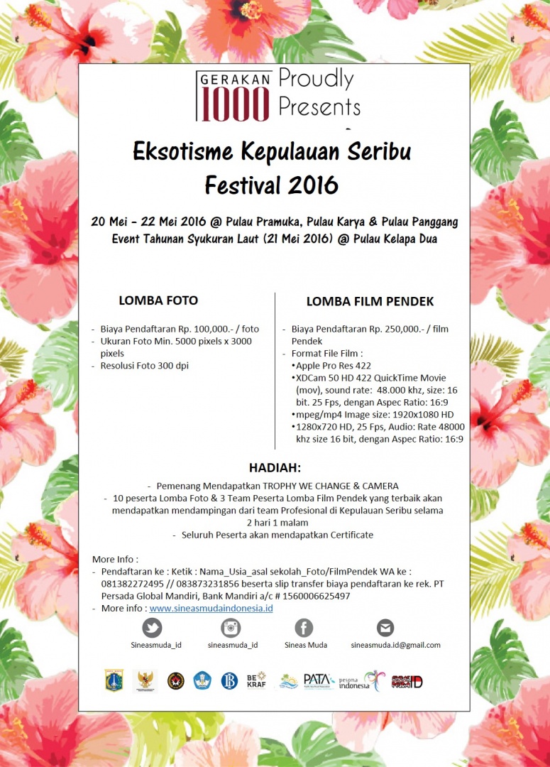 Ikuti Lomba Foto & Film Pendek, Eksotisme Kepulauan Seribu