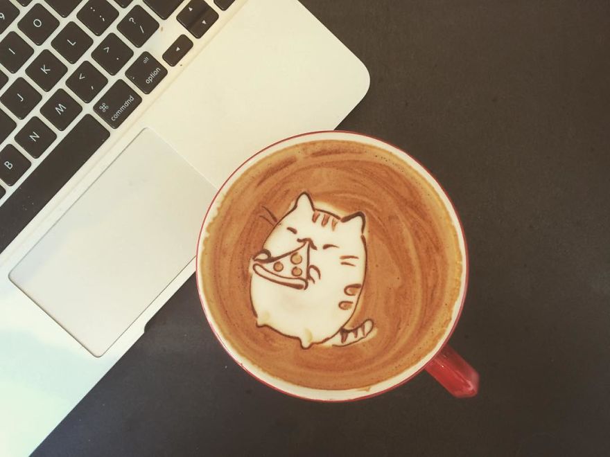 Jika latte art di kopi mu seperti ini, bakal kamu minum gak ya ?