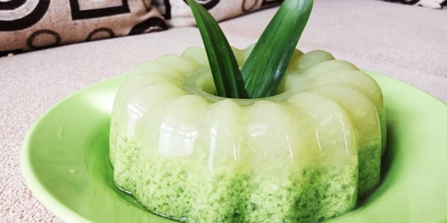 Resep Puding Lumut Pandan Lezat