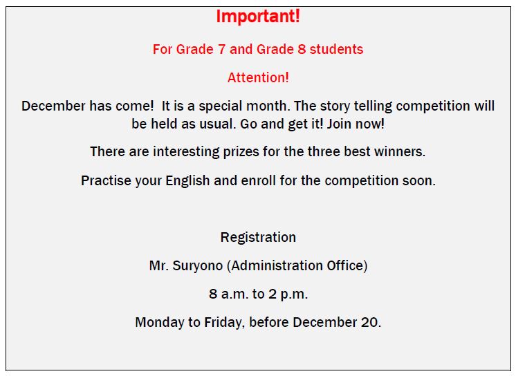 What must the students firstly do to join the competition?