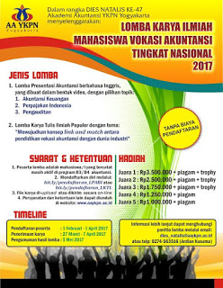 (Gratis) Lomba Karya Tulis Ilmiah Nasional 2017 di YKPN Yogyakarta 