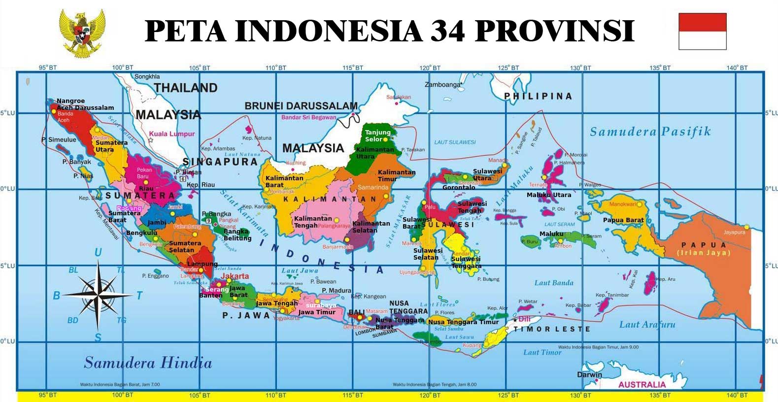 34 Provinsi di Indonesia Beserta Ibukotanya