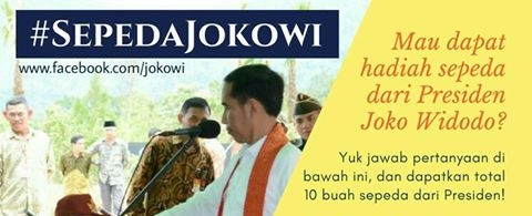 Siapa yang Mau Hadiah? Presiden Jokowi Bagi-Bagi Sepeda Lewat Media Sosial Nih!