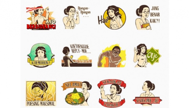 Hari Kartini, Ada Stiker Perempuan Berkonde yang Poesing Maksimal 