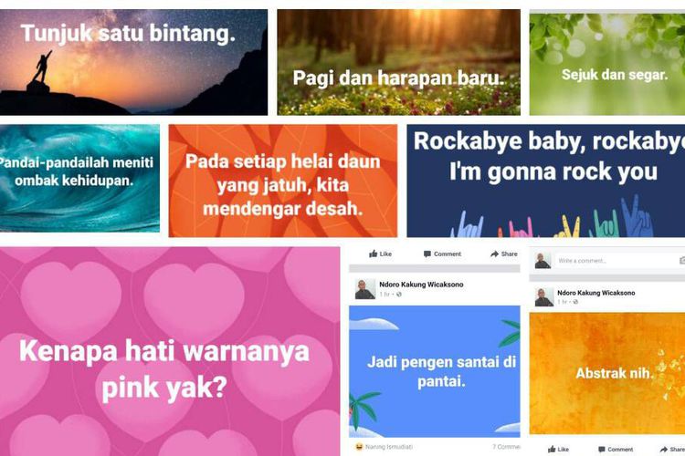 Ramai Status Teks Berlatar Foto di Facebook, Cara Mencobanya?