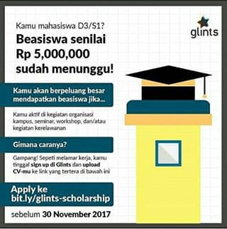 Beasiswa untuk Mahasiswa Politeknik dan Universitas oleh Glints Scholarship
