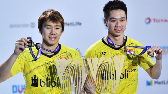 Kalahkan Liu Cheng/Zhang Nan, Marcus/Kevin Bawa Pulang Gelar BWF World Superseries Finals.