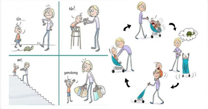 10 Ilustrasi Komik Ini Ceritakan Betapa Susahnya Orangtua Urus Anak