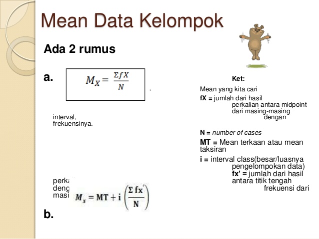 Rumus Mean Modus Median Data Berkelompok - Matematika Dasar