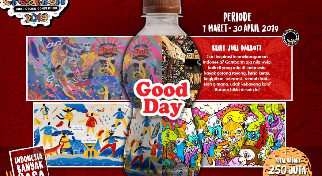 Yuk ekspresikan keanekaragaman Indonesia dengan kreativitasmu di kompetisi desain label botol Good Day 2019