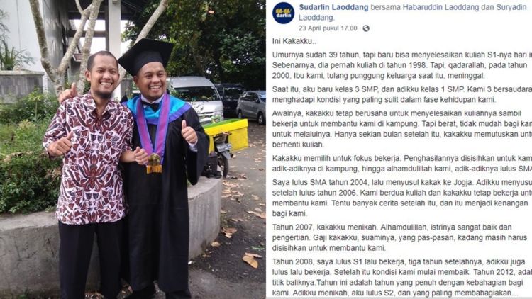 Tunda Wisuda Selama 21 Tahun Demi Sekolahkan Adik, Pengorbanan Seorang Kakak ini Bikin Salut!