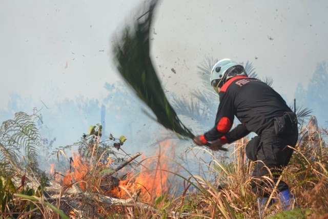 Potret Kerasnya Perjuangan Memadamkan Api di Tengah Kabut Asap yang Bisa Mengancam Jiwa