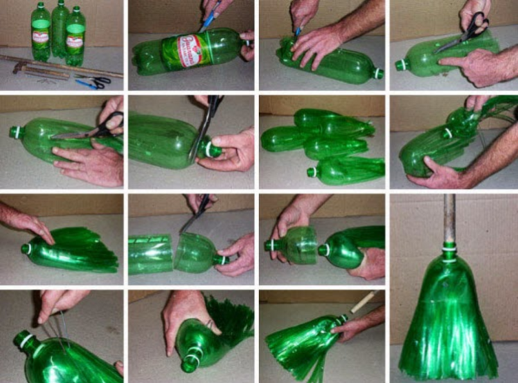 Kerajinan Tangan dari Botol Berbentuk Sapu