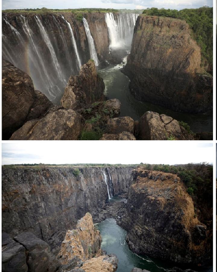  Air Terjun Victoria Terbesar di Dunia Alami Kekeringan Parah