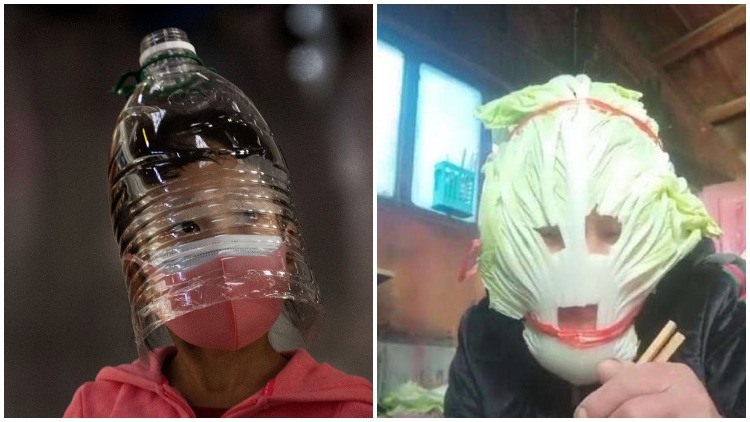 Kehabisan Stok Masker, Warga Wuhan Manfaatkan Kulit Jeruk Hingga Botol Bekas. Miris!
