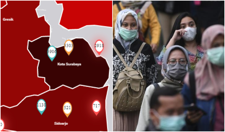 Kasus Corona Meningkat, Surabaya Disebut Zona Hitam dan Bikin Panik Warganet. Apa Sebutannya Tepat?