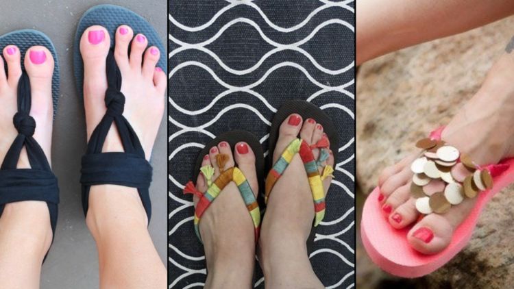 DIY Sandal Jepit Kreasi yang Nggak Ada di Toko. Tadinya Murahan Jadi Naik Levelnya