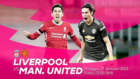 Link Live Streaming Liverpool Vs MU, Tengah Malam Minggu 17 Januari 2021