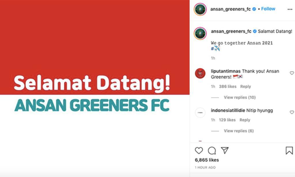 Pemain Timnas Indonesia Asnawi Mangkualam Gabung Klub Korea Selatan