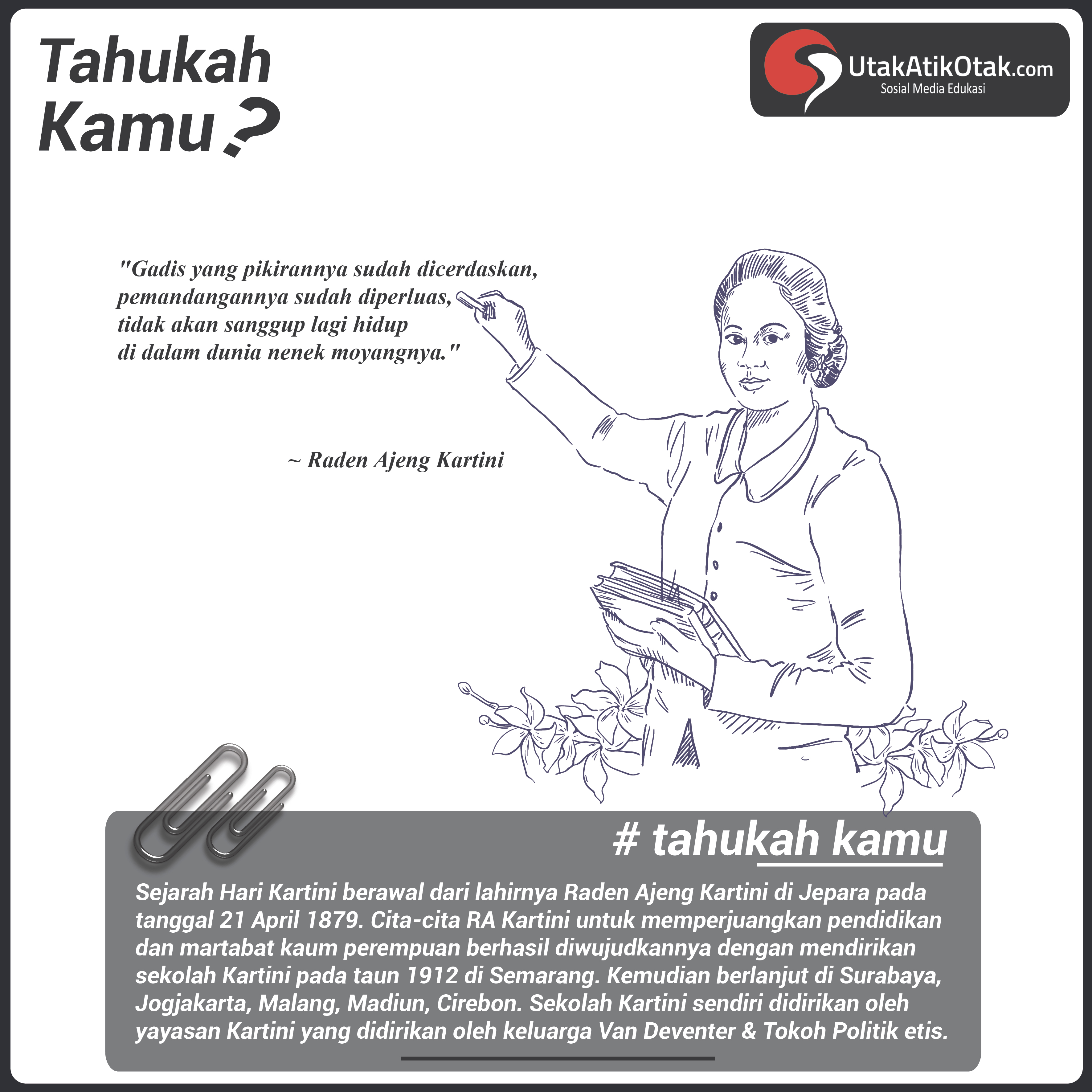 Sambut Hari Kartini, Ini Kutipan Motivasi RA Kartini untuk Sosmed Kamu