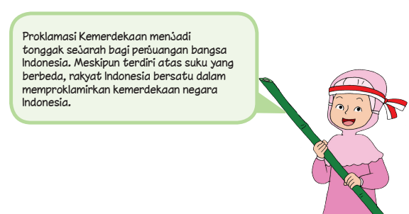 Makna Proklamasi Kemerdekaan Bagi Bangsa Indonesia Tema 2 Kelas 6 SD