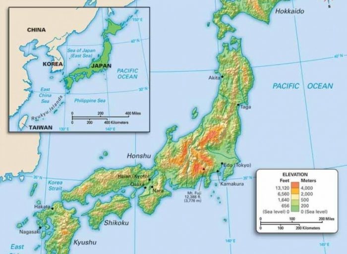 Kondisi Iklim, Penduduk dan Bentuk Muka Bumi Negara Jepang