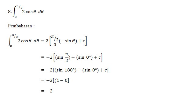 contoh soal dan penyelesaian integral trigonometri